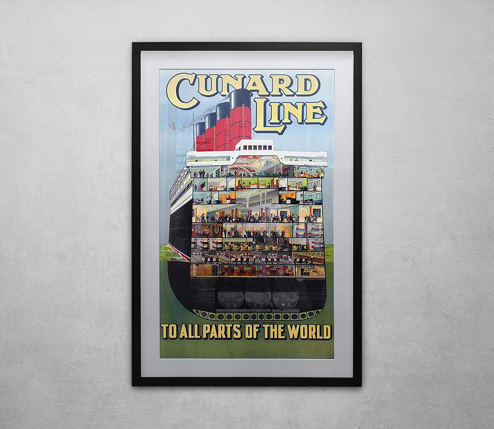 Cunard Line Framed Poster