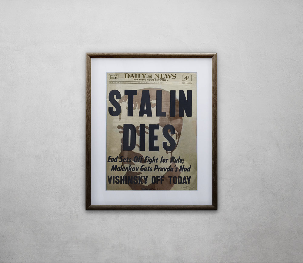 Stalin Dies Poster Framed