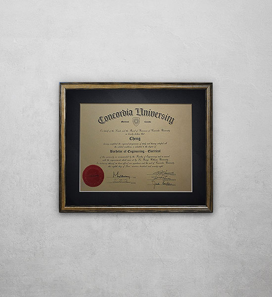 Framed Certificate